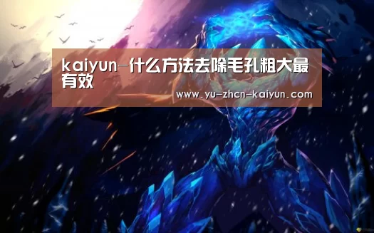 kaiyun-什么方法去除毛孔粗大最有效(图2) 开云